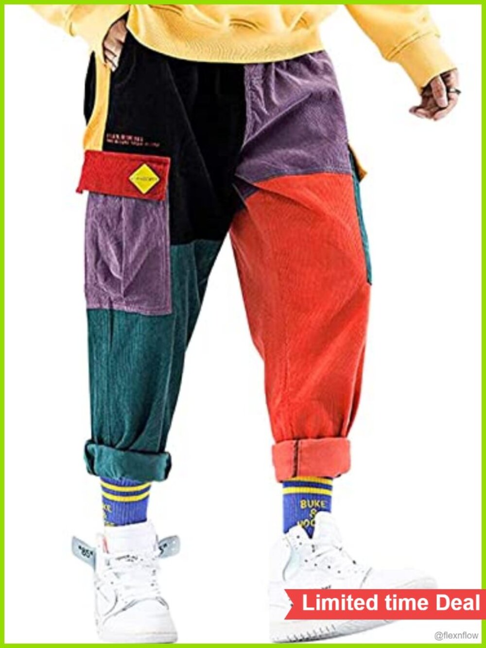 Aelfric Eden Corduroy Cargo Jogger Pants Multi-Pocket Tapered Streetwear